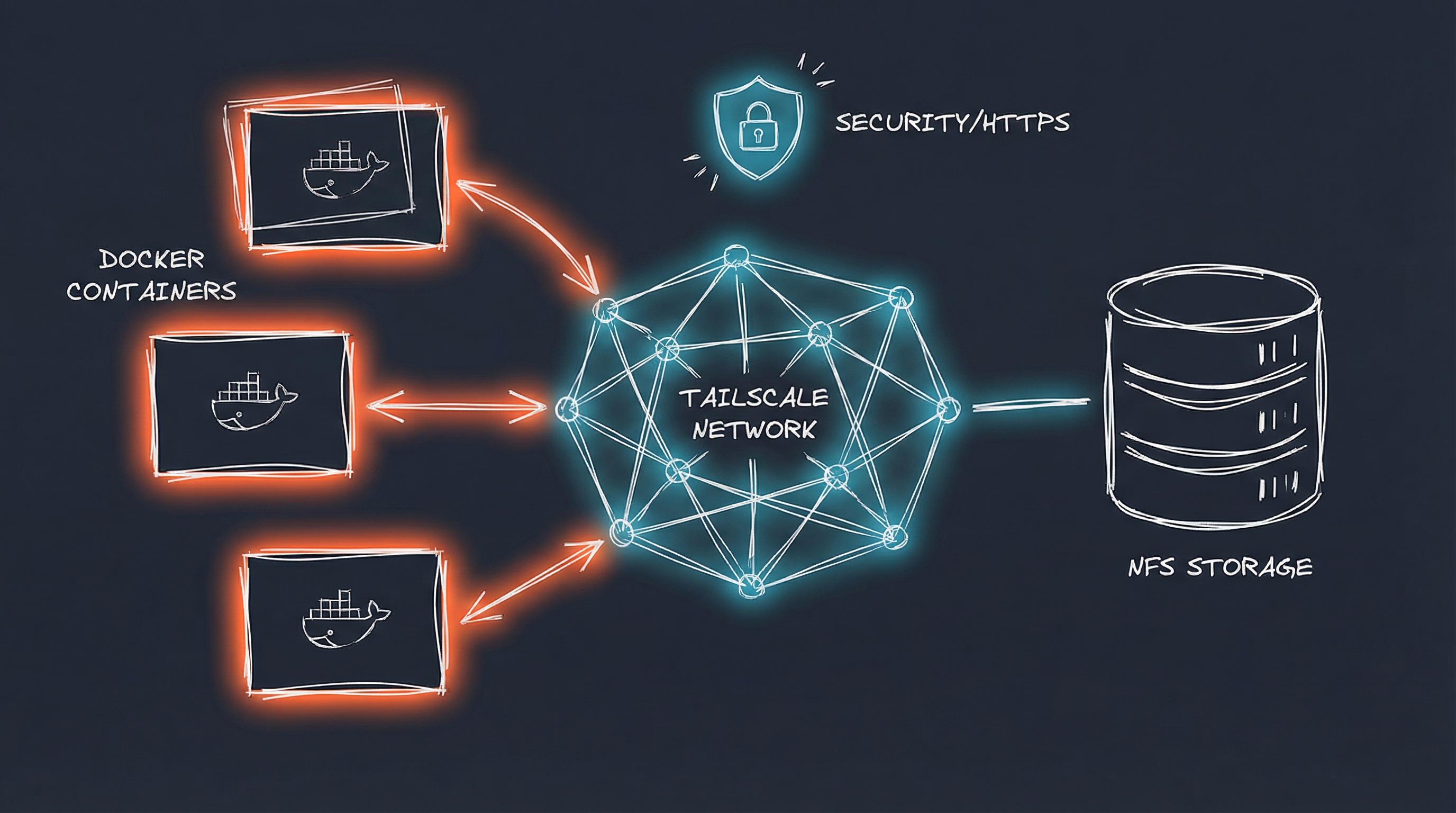 Docker Homelab with Tailscale HTTPS and NFS Storage